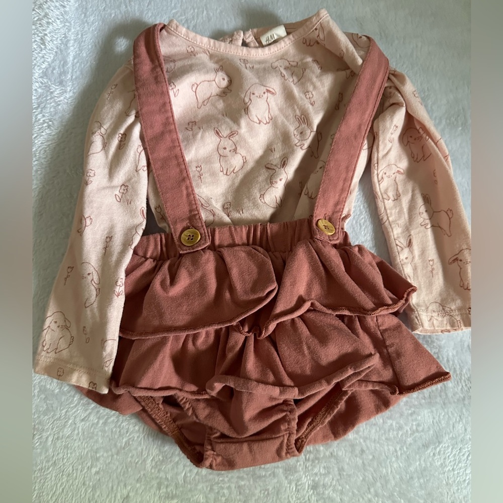 H +M skirt and matching top 12M